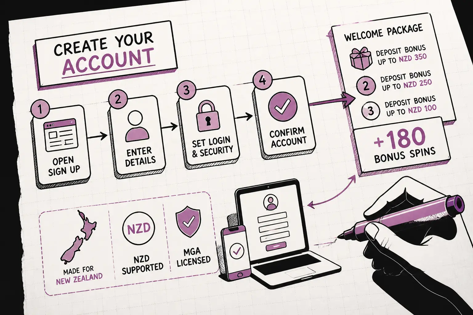Mr Fortune Casino Register – Create Your Account visual guide for Mr Fortune